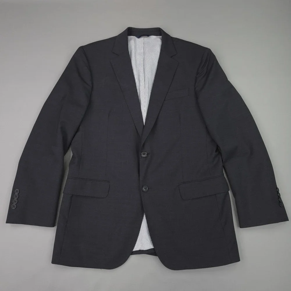 Brooks Brothers Suit Jacket Mens 40R Gray Explorer Madison Fit Stretch 2 Button